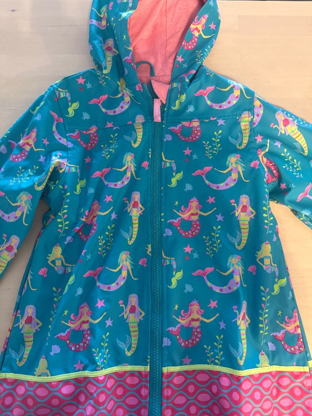 Mermaid Raincoat in Blue/Pink for Girls